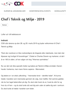 Chef i teknik og miljø 2019