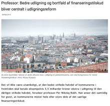 Interview: Bedre udligning og bortfald af finanseringstilskud bliver centralt i udligningsreform